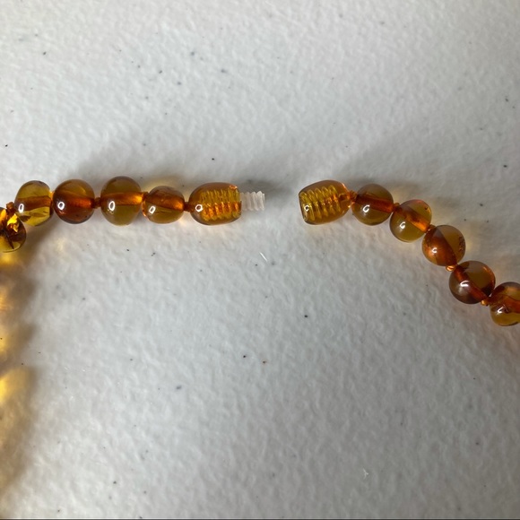 Authentic Baltic Amber Cognac Beaded Necklace 18" - Picture 10 of 16